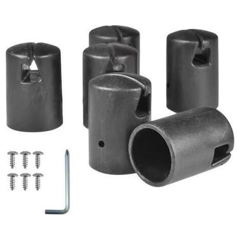 BUNTHAUS Capuchons de poteaux d'enceinte de Trampoline, Support supérieur de Poteau de Filet de Trampoline pour poteaux de 1 Pouce, Capuchon de Tige de Coque, 6 pièces (1/5)