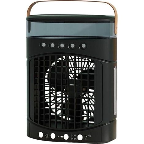 Ventilador de escritorio oscilante portátil de bajo consumo con luz nocturna - KZQ