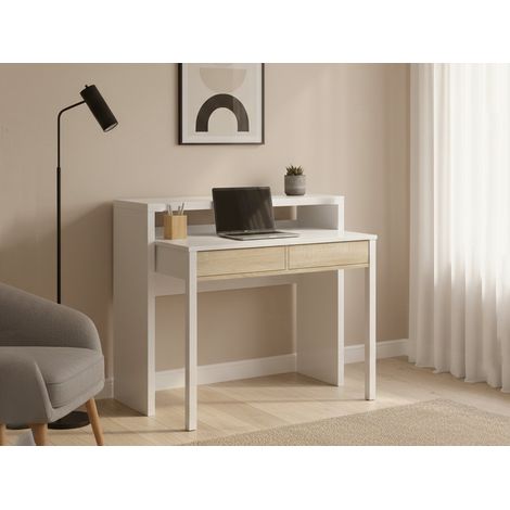 Scrivania - 2 Cassetti Supporto pc, Bianco, -, 98.5x36x87.5h cm Recife (1/4)