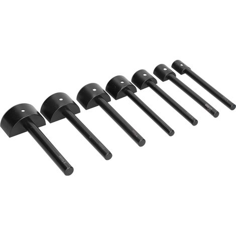 7 emporte-pièces en cuir semi-circulaires à bords tranchants, outils pratiques pour embellir les extrémités de ceintures (1/5)