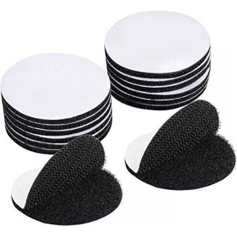 15 Pieces Black Double Sided Self Adhesive Tape, Self Adhesive Tape, Extra Strong Double Sided Adhesive, Round (5 x 5cm) (1/4)