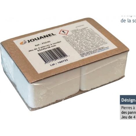 JOUANEL - Lot de 4 pierres à souder ammoniacale 65 x 45 x 40 mm - Réf: PSO40