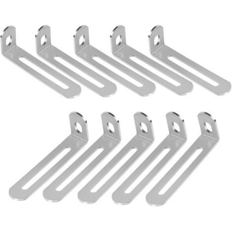 Lntyq 10 Pièces Équerre De Fixation,Équerres De Fixation En Forme De L Meubles Equerre Metal Support 7.25x2.4x1.5 Cm En Coin Réglable à 90 Degrés Pour éTagères Avec Structure Bois Tables Et C (1/5)