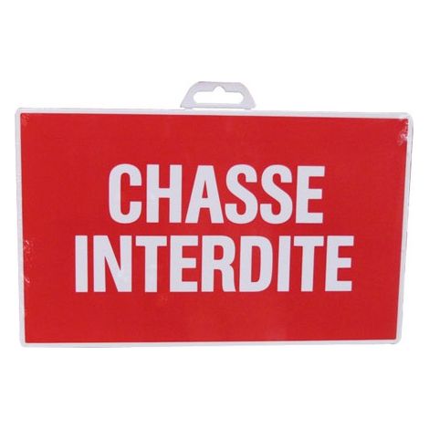 NOVAP - Plaque 330x200mm CHASSE INTERDITE sur carte