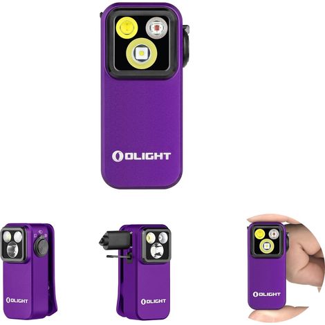 Oclip Pro Lampe de Poche à Clip 3 Sources de Lumière 5 Modes 500LM 120M Performance Max. Mini Lampe Torche Longue Durée 144H EDC Type C Rechargeable Petit Lampe IPX6 pour l'éclairage de Secours