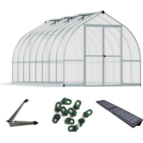 Palram - Canopia serre aluminium Bella 816 set économique (1/5)