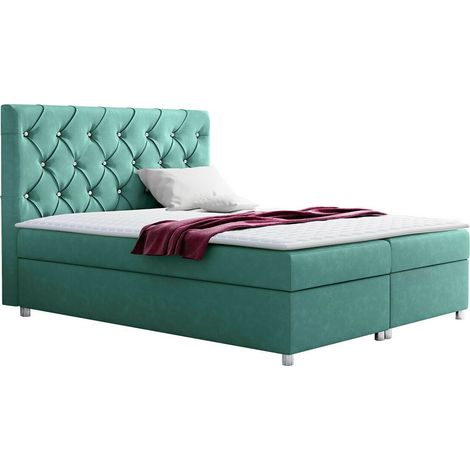 Lit boxspring Domus, Primo 8813, Unique, Continental, 120x200, Tissu, Disponible, 120x213x130cm (1/5)
