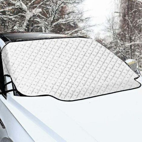 Ultradicke Auto-Windschutzscheibenabdeckung, Schutz vor Schnee, Eis, Sonne, Staub, Metallpolitur, UV- und wasserbeständig, perfekte Passform für Autos und SUVs, alle Baujahre (1/4)