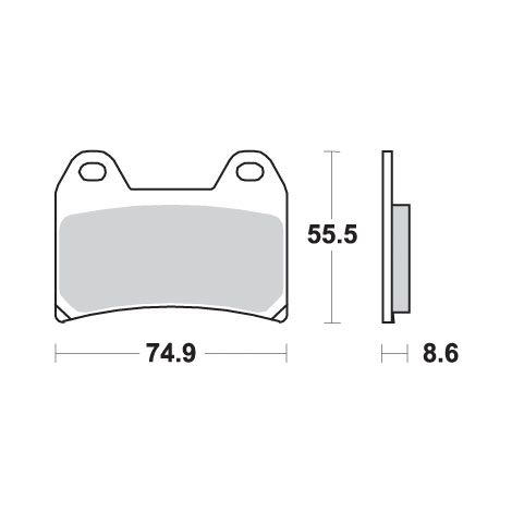 Plaquettes de frein SBS KH244 Track and Sport Sinter Gold 706RST (remplace le composé RS)