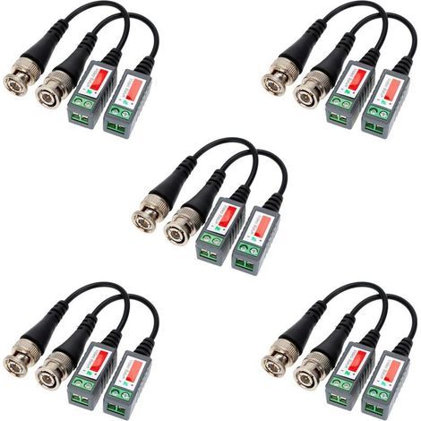 10pcs video balun transmitters utp cable cat.5 bnc 600 metres pour camera dvr-a2 Autre accessoire de vidéosurveillance