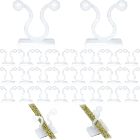 100 Pflanzenclips für Kletterpflanzen, selbstklebende Wandhaken für Kletterpflanzen, unsichtbare Stützen für Gartenpflanzen, Wandhänger (weiß, kleine Größe) (1/5)