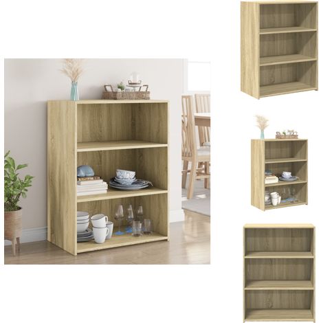 Sideboard Sonoma-Eiche 70x41x93 cm Holzwerkstoff - Sideboard - Wohnzimmertisch - Regal - Holzmöbel - Schreibtisch (1/5)