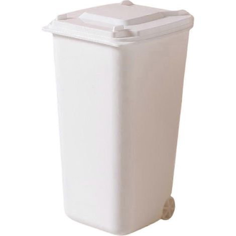 Poubelle de bureau multifonctionnelle pour salon, comptoir, voiture, dortoir-White (1/5)