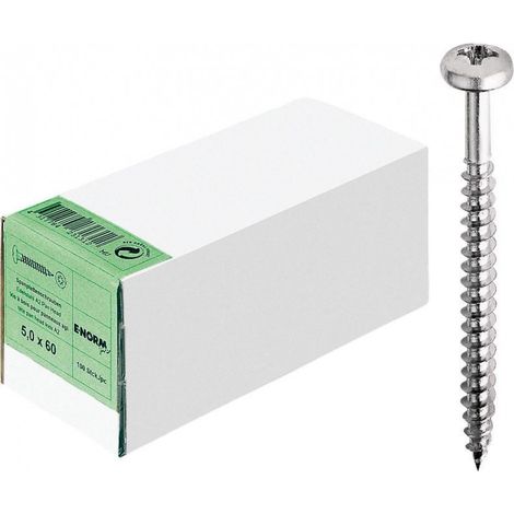 Vis à aggloméré SPS tête bombée Inox A2 PZD 40x 35 KP E-NORMpro (Par 200)