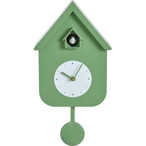 Orologio a Cucù da Parete Moderno Verde con Suono di Uccellino Bonneval (1/5)