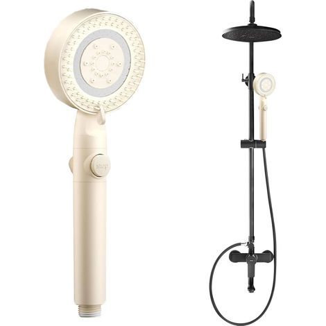 CCYKXA Powerful 1-Piece Shower Head - 5 Adjustable Modes - Multi-Layer Filtration - Bathroom Accessories for Home, Dormitory, Hotel
