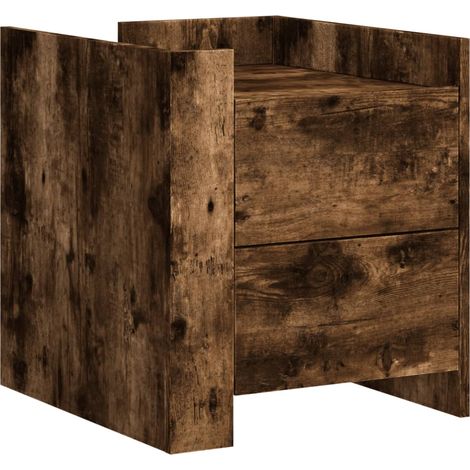 Comodino con 2 cassetti 45 x 50 x 50 cm MDF marrone DEC033655