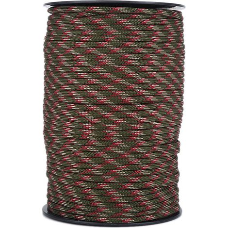 Cordon de parachute réfléchissant 550, 9 brins, 100 m (camouflage forêt) (1/5)