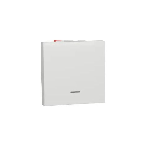 SCHNEIDER UNICA BOUTON POUSSOIR LUMINEUX 2 MODULES MÉCANISME BLANC - NU320618FN (1/5)