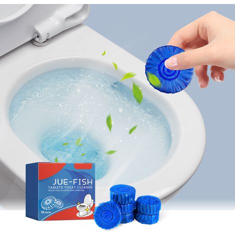 Toilet cleaner sheets for home use, cleaning, descaling, odor removal, stain removal, and fragrance. 12 sheets (1/5)