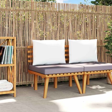 vidaXL Sedia da Giardino con Cuscini in Legno Massello di Acacia (1/5)