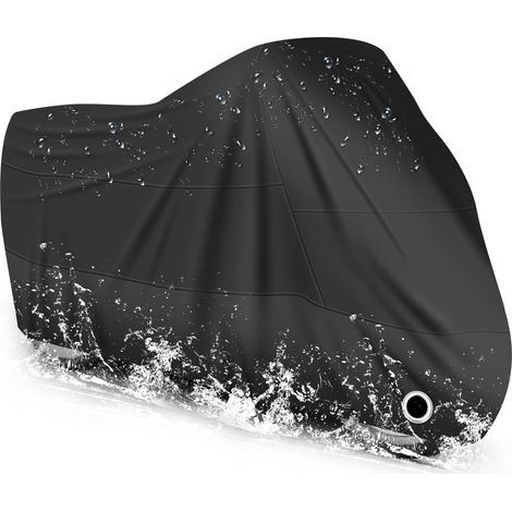 Housse de Protection Moto Imperméable 190T – Anti-Poussière, Anti-UV, Résistante à la Pluie et au Vent – Couverture Extérieure Noire (1/5)
