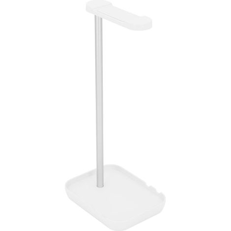 Support pour casque audio avec base antidérapante, fixation murale pour casque gaming de toutes tailles, blanc, idéal pour chambre, bureau ou studio d'enregistrement. (1/5)