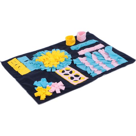Tapis de fouille interactif pour chien, distributeur de croquettes pour les voyages, favorisant une alimentation lente et réduisant le stress. (1/5)