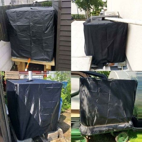 Bâche Réservoir IBC - Couverture Anti-UV pour Conteneur 1000 L - Protection Extérieure contre le Vent et les Rayons UV - 1 Pièce (1/5)