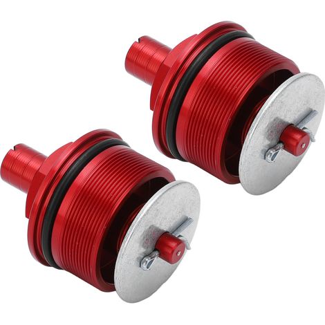 2 capuchons de fourche de précharge en métal pour amortisseur avant CB400 (rouge) (1/5)
