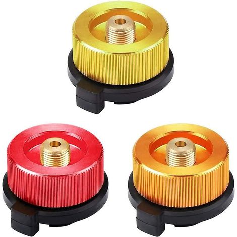 Adaptateur pour cartouche de gaz pour brûleur de réchaud de camping - Cartouche de gaz butane à visser (3 pièces)