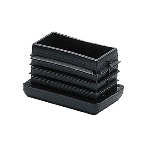 Embout rectangulaire avec ailettes "CNT04" en polyéthylène noir 3x2,15x1,5cm (25 unités) MICEL