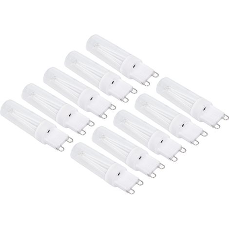 10 G9 LED-Lampen, blau, entspricht 3 W, 500 lm, 220 V, energieeffizient, Ersatz für Kronleuchter und Tischlampen, 10er-Packung (1/5)