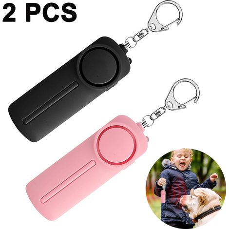 Porte-clés alarme personnelle d'autodéfense – Sirène puissante de 130 dB avec lumière LED – Sifflet d'alerte d'urgence pour femmes, enfants et personnes âgées (1/5)