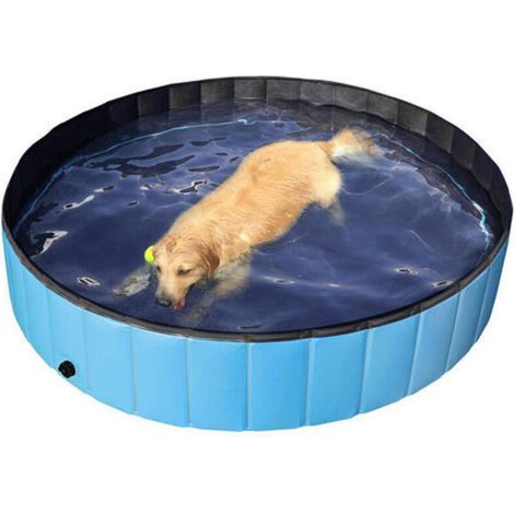 royaluxe -Pliable Pvc Chien Chat Piscine De Chien Piscine Bain A Remous Piscine Pour Enfants, Piscine Bassin D'Eau Pour Les Chats Et Les Chiens Enfants En Ete, 80 20Cm (1/5)