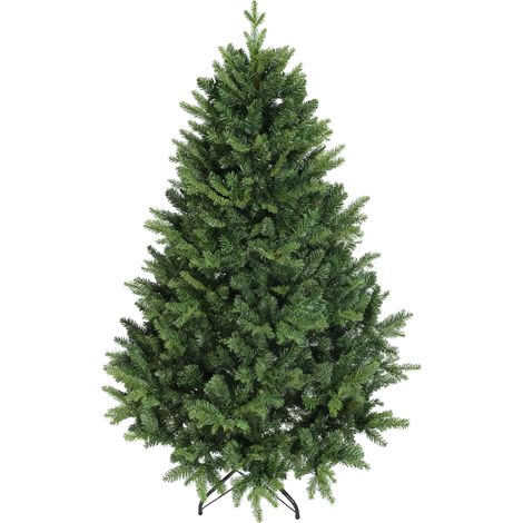 Albero di Natale Artificiale Alto 180 cm con 818 Rami e Base in Acciaio per Interni, Verde
