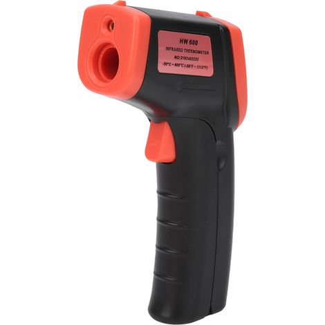 Thermomètre sans contact HW600, écran LCD, infrarouge, numérique, mesure de température (rouge) (1/5)