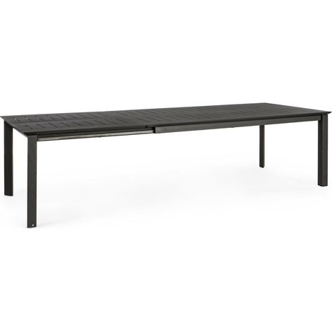 Ausziehbarer Tisch "Konnor" aus Aluminium-Teleskop-200-300x110 für Garten und Veranda -Anthrazit