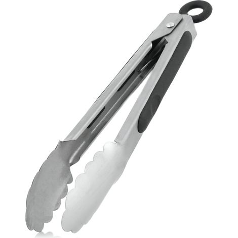 BBQ-Toro Pince à barbecue en acier inoxydable  27 x 4 x 4 cm  résistante à la chaleur  cuisine (1/4)
