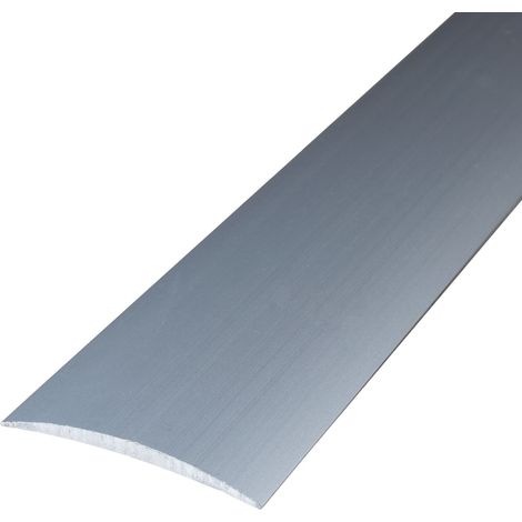 PROVISTON Übergangsprofil Breite:50 mm Höhe:5 mm Länge:1000 mm Metallprofil Bodenprofil Ausgleichsprofil Aluminium eloxiert Silber Selbstklebend 1 Stück (1/5)