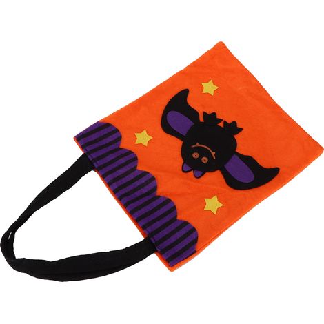 Sac fourre-tout d'Halloween réutilisable avec poignées pour la fête de Thanksgiving et les fournitures quotidiennes. Chauve-souris (1/5)