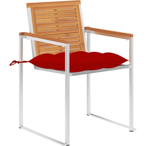 Maison Exclusive - Sedie da Giardino 2 pz con Cuscini in Legno Acacia e Acciaio (1/5)