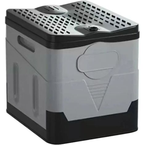 Toilettes de voiture pliables, robustes et portables, idéales pour les voyages d'urgence, le camping et les excursions en pleine nature (noir et gris).
