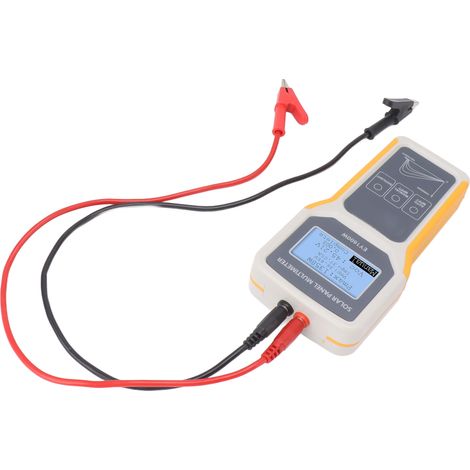 Testeur de panneaux solaires photovoltaïques, multimètre EY1600W avec rétroéclairage, MPPT, outil de mesure de tension en circuit ouvert pour tests photovoltaïques (jaune) (1/5)