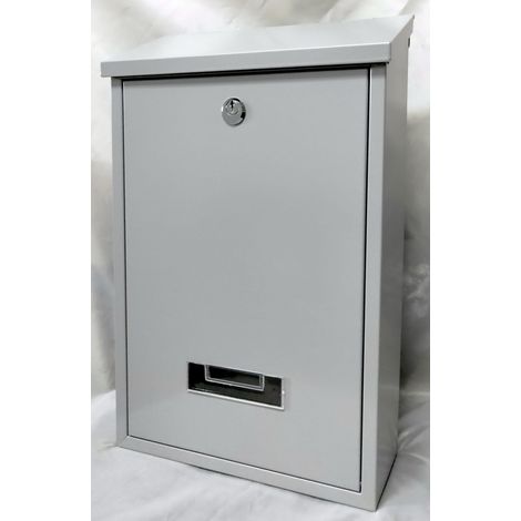 Primaster Briefkasten Postkasten Wandbriefkasten Namensschild 2 Schlüssel Silber