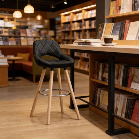 Chaise multifonctionnelle avec dossier pour salle à manger et chaise de bar,adaptée cuisine,bar et bijouterie. Vendu à l’unité.