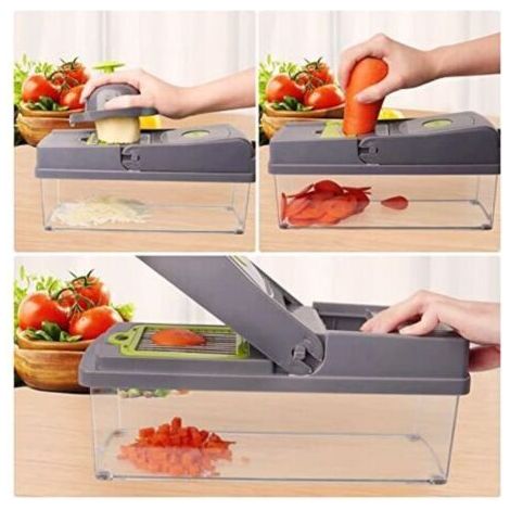 15 en 1 Coupe legumes Multifonctions, Mandolines de Cuisine avec 8 Lames en Remplaçables Pour émincer (1/3)
