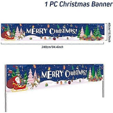 Bannière de Noël extérieure - Décoration de Noël pour la maison - Ornement de Noël - Cadeau de Bonne Année - Style 31 (1/5)