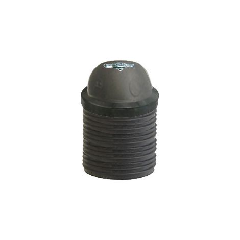 Douille E27 plastique filetée noire M10