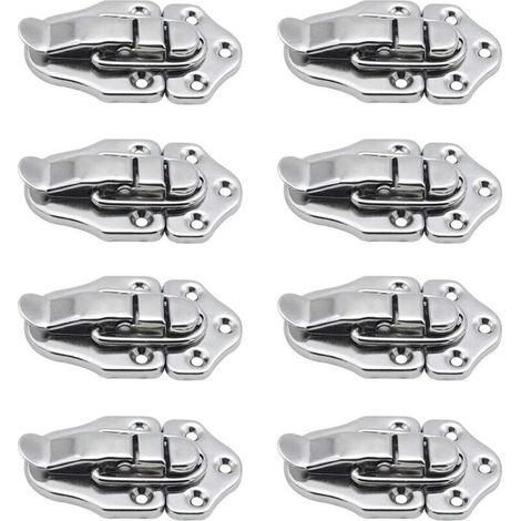 8 Fermoir à bascule loquets Verrou à bascule Fermeture a Levier Fermeture pour coffret à bijoux Coffrets Cadeaux Coffre à Outils valise et Coffre - Argent (1/5)